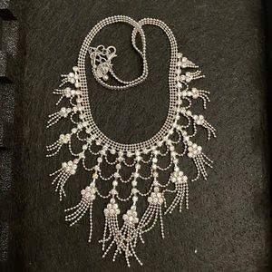 Silver and Rhinestone Necklace